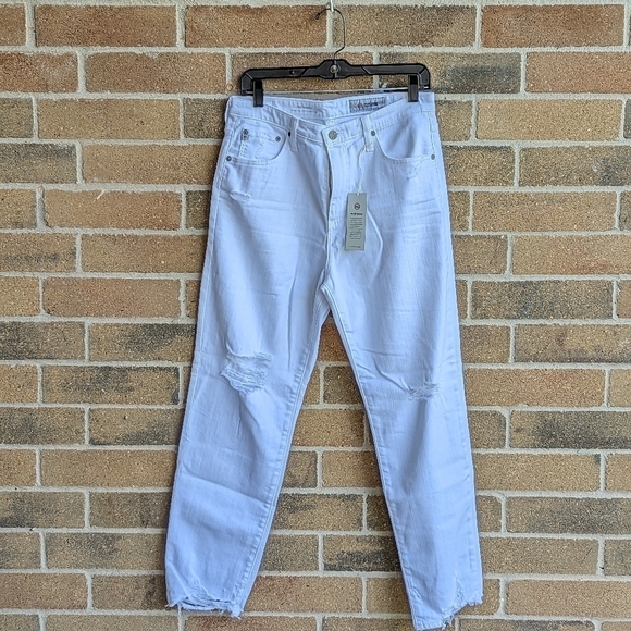 Ag Denim Vintage High Waisted Tapered Leg Jeans